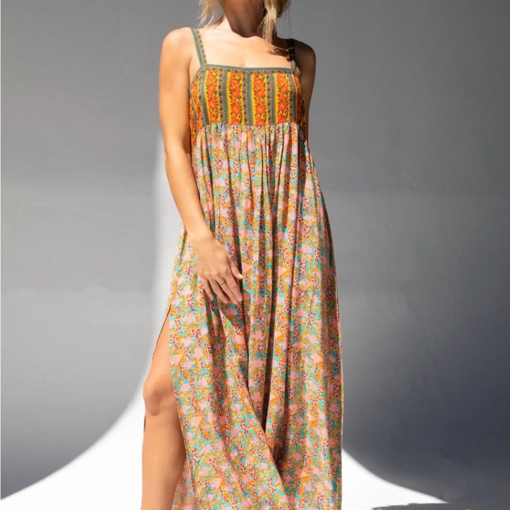 Natural Life Patti Side Slit Floral Maxi Dress